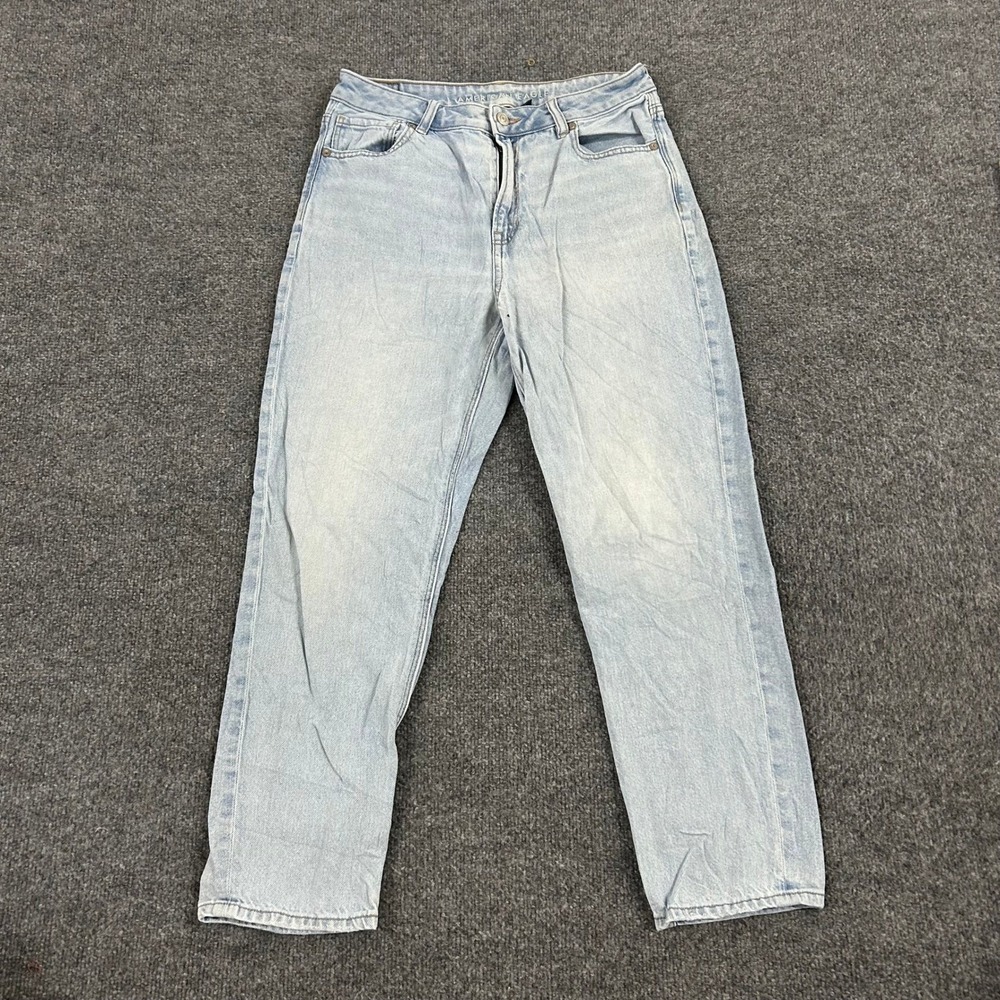 American Eagle Jeans Womens Size 8 Short Light Wash Strigid Mom Straight Denim